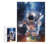 Puzzle 300 pièces pour adultes astronaute dans l'espace -62 puzzles pour adultes jouets de bricolage course à la main offre comme cadeau pour toute la famille 300 pièces