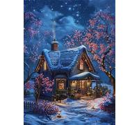 Puzzle 300 Pièces pour Adultes, Belle Maison de Neige Puzzle Adulte 300 pièces, Jeu de Création et Logique, Activité Détente, Idée Cadeau Adulte Décoration Intérieure
