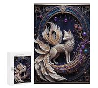 Puzzle 300 pièces pour adultes Fantasy Nine Tailed Fox Jeu de réflexion pour adultes - Cadeau d'anniversaire - Entraînement du cerveau 300 pièces