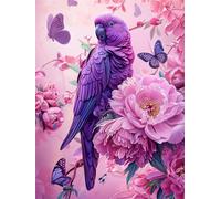 Puzzle 300 Pièces pour Adultes, Fleur de Perroquet Violet Puzzle Adulte 300 pièces, Jeu de Création et Logique, Activité Détente, Idée Cadeau Adulte Décoration Intérieure