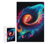 Puzzle 300 pièces pour adultes Neon Galaxy Pop Art Puzzle pour Adultes Jeu d'ingéniosité Cadeau d'anniversaire Aide à l'exercice du cerveau 300 pièces