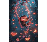 Puzzle 300 Pieces Singe Animal, Jeu éducatif Défi Jouets Stimule Concentration et Imagination, Puzzle Adulte 300 Pièces 38 x 26 cm