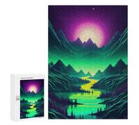 Puzzle 300 pièces Synthwave Abstract Odyssey Puzzle pour Adultes Jouet Décoration murale Cadeau d'anniversaire Offre comme cadeaux pour toute la famille 300 pièces