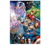 Puzzle 300 pieces thanos vs avengers - super heros marvel - personnages film dessin anime - puzzle enfant + carte