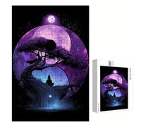 Puzzle 300 Pièces - Violet & Abstrait - Puzzle en Bois Durable avec Lettres au Dos - Jeu sans Poussière avec Affiche - Modèle pour Collectionneurs et 14 Ans et Plus (40 x 28 cm) P3#1259