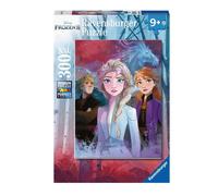 Ravensburger - Puzzle Enfant - Puzzle 300 p XXL - Elsa, Anna et Kristoff - Disney La Reine des Neiges 2 - Dès 9 Ans - 12866