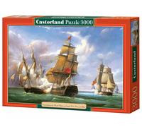 Puzzle 3000 elementów. Żaglowce na morzu Castorland