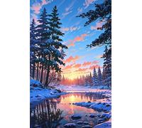 Puzzle 3000 Pieces Adulte Arbre Rivière Lever du Soleil 122 x 81 cm Puzzles Adultes 3000 Pièces Puzzle Impossible Jeu Éducatif Jeu D'adresse pour Toute la Famille