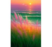 Puzzle 3000 Pièces Adulte Herbe Muhlenbergia Rose - Puzzle Classique Grand Format 122x81 cm - Jeu de Patience et d'Adresse en Famille - Idée Cadeau et Magnifique Décoration Murale