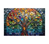 Puzzle 3000 Pieces Adultes Abstrait Lot de Puzzle Arbre pour Adultes 122x81cm, Colorés, Classique Supérieure éducatif Défi Jouets pour Cadeau Homme Défi Jouets Familial Cadeau Decoration Chambre F-97
