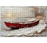 Puzzle 3000 Pieces Adultes Bateau, Puzzle 3000 Pièces Bois DIY Adulte Abstrait, Puzzle Classiques Compact Box pour Tableau Decoration Murale Cadeau Femme 120x80cm RXPT-10706