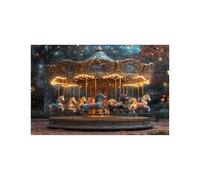 Puzzle 3000 Pieces Adultes Carrousel Puzzle 3000 Pieces Bois Ciel étoilé, Puzzles Classiques pour Toute la Famille Réunie, Puzzles Adulte pour Printemps Decoration Murale 80 x 120 Cm LZPT-04726