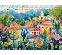 Puzzle 3000 Pieces Adultes, Challenge Casse-Tête Difficile, Format 122 x 81 cm, Puzzle Bois Coloré pour Détente, Jeu de Famille, Impossible Classique Jigsaw Puzzles Dessin animé Petite Ville f0-551