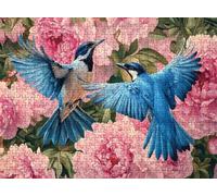 Puzzle 3000 Pieces Adultes, Challenge Casse-Tête Difficile, Format 122 x 81 cm, Puzzle Bois Coloré pour Détente, Jeu de Société Famille, Impossible Classique Jigsaw Puzzles Fleur Oiseau f0-409