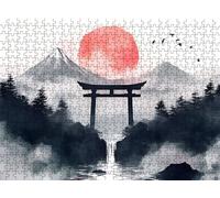 Puzzle 3000 Pieces Adultes, Challenge Casse-Tête Difficile, Format 122 x 81 cm, Puzzle Bois Coloré pour Détente, Jeu de Société Famille, Impossible Classique Jigsaw Puzzles Japon Paysage f0-845