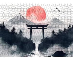Puzzle 3000 Pieces Adultes, Challenge Casse-Tête Difficile, Format 122 x 81 cm, Puzzle Bois Coloré pour Détente, Jeu de Société Famille, Impossible Classique Jigsaw Puzzles Japon Paysage f0-845