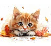 Puzzle 3000 Pièces Adultes Chats Puzzles Classiques Les Feuilles, n-520 | Puzzle en Bois 122x81cm, Puzzles Familial, Détente et Divertissement, Cadeau Femme, Tableau Decoration Murale