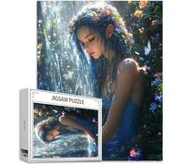 Puzzle 3000 Pièces Adultes, Elfes Puzzle Fille Motif Désign, Grand Bois Jigsaw 122x81cm Débutant Fille éducatif Challenge Toy avec Emballage Cadeau for Decoration Chambre Murale, Cadeau Femme,Model736