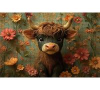 Puzzle 3000 Pieces Adultes Fleur, Puzzle 3000 Pièces Bois DIY Adulte Bétail, Puzzle Classiques Compact Box pour Tableau Decoration Murale Cadeau Femme 80 x 120cm RXPT-6178