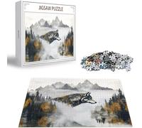 Puzzle 3000 Pièces Adultes Loup, Puzzle 3000 Pièces Parfaitement Imbriquées Lettres au Dos, Forêt Impossible Difficile Puzzles pour Adultes et Adolescents pour Hommes et Femmes, Cadeaux Noël H-285