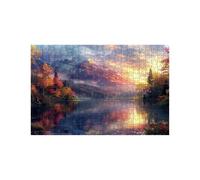 Puzzle 3000 Pieces Adultes Montagne Puzzle 3000 Pieces Bois Coucher de Soleil, Puzzles Classiques pour Toute la Famille Réunie, Puzzles Adulte pour Printemps Decoration Murale 80 x 120 CM LZPT-02658
