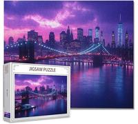 Puzzle 3000 Pieces Adultes New York Puzzle Bois Classiques Impossible éDucatif Jigsaw Exerce MéMoire et L'Intuition PâQues Cadeau, avec Affiche Incluse BoîTe Compacte Peut pour Domicile DéCorer E-3