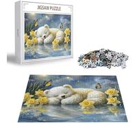 Puzzle 3000 Pièces Adultes Ours, Puzzle 3000 Pièces Parfaitement Imbriquées Lettres au Dos, Fleur Impossible Difficile Puzzles pour Adultes et Adolescents pour Hommes et Femmes, Cadeaux Noël H-429
