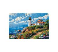 Puzzle 3000 Pieces Adultes Phare Puzzle 3000 Pieces Bois Fleur, Puzzles Classiques Jeux Réflexion pour Toute la Famille Réunie, Puzzles Adulte pour Printemps Decoration Murale 80x120 cm LZPT-00956