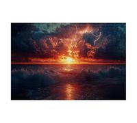 Puzzle 3000 Pièces Adultes Plage, Puzzle Vague Pieces, Puzzles Impossible avec Une Boîte d'emballage Exquise, Puzzles en Bois Classiques Jeux Educatifs pour Cadeau Femme, Decoration Maison -2116