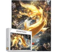 Puzzle 3000 Pièces Adultes, Poisson Puzzle Style Japonais Motif Désign, Grand Bois Jigsaw 122x81cm Débutant Fille éducatif Challenge Toy avec Emballage Cadeau for Decoration Chambre Murale, Model853