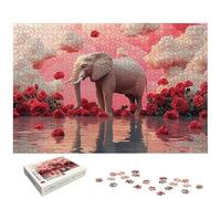 Puzzle 3000 Pièces Adultes, Puzzle 3000 Pieces Animaux pour Adultes, Grand Puzzles Bois Éléphant avec Boite, Jeu de Concentration pour Toute la Famille, pour Décoration Maison, Cadeau Femme, -6465