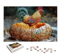 Puzzle 3000 Pièces Adultes, Puzzle 3000 Pieces Coq pour Adultes, Grand Puzzles Bois Citrouille avec Boite, Jeu de Concentration pour Toute la Famille, Décoration Maison, Cadeau Femme/Homme, -5129