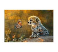 Puzzle 3000 Pièces Adultes, Puzzle 3000 Pieces Léopard, Papillon Puzzles Adulte avec Une Boîte d'emballage Exquise, Jeux Educatifs, Grand Puzzles en Bois pour Cadeau Tableau Decoration Murale -1963