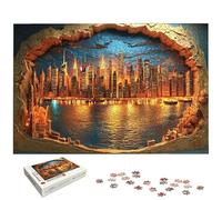 Puzzle 3000 Pièces Adultes, Puzzle 3000 Pieces New York pour Adultes, Grand Puzzles Bois Paysage avec Boite, Jeu de Concentration pour Toute la Famille, pour Décoration Maison, Cadeau Femme, -5301