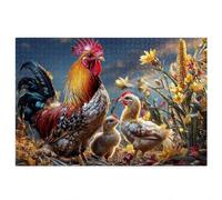Puzzle 3000 Pièces Adultes, Puzzle Animaux pour Adulte, Grand Puzzles Bois avec Boite Cadeau 122x81cm, Jeu de Concentration pour Adultes, Decoration Noel, Idee Cadeau Femme Homme, Thème: Coq, T-91