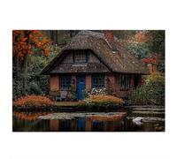 Puzzle 3000 Pièces Adultes, Puzzle Chalet pour Adulte, Grand Puzzles Bois avec Boite Cadeau 122x81cm, Jeu de Concentration pour Adultes, Decoration Noel, Idee Cadeau Femme Homme, Thème: Automne, C-49