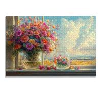 Puzzle 3000 Pièces Adultes, Puzzle Fleur pour Adulte Débutant, 122x80 cm Grand Puzzles Fenêtre avec Boite, Jeu de Concentration pour Adultes, Puzzles Bois pour Décoration Maison, Cadeau Femme, -1338