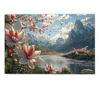 Puzzle 3000 Pièces Adultes, Puzzle Magnolia pour Adulte, Grand Puzzles Bois avec Boite Cadeau, Jeu de Concentration pour Adultes, 3000 Pièces Puzzles pour Décoration Murale Maison, Cadeau Femme, F-80