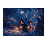 Puzzle 3000 Pièces Adultes, Puzzle Starry Night pour Adulte, Grand Puzzles Bois avec Boite Cadeau 122x81cm, Jeu de Concentration pour Adultes, Decoration Noel, Cadeau Femme Homme, Thème: Chalet, G-25
