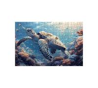 Puzzle 3000 Pieces Adultes Tortue de mer Puzzle 3000 Pieces Bois Corail, Puzzles Classiques pour Toute la Famille Réunie, Puzzles Adulte pour Printemps Decoration Murale 80x120 Cm LZPT-02914