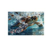 Puzzle 3000 Pieces Adultes Tortue de mer Puzzle 3000 Pieces Bois Poisson, Puzzles Classiques pour Toute la Famille Réunie, Puzzles Adulte pour Printemps Decoration Murale 80 x 120Cm LZPT-02926