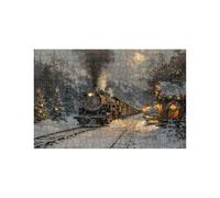 Puzzle 3000 Pieces Adultes Train Puzzle 3000 Pieces Bois Cabine, Puzzles Classiques Jeux Réflexion pour Toute la Famille Réunie, Puzzles Adulte pour Printemps Decoration Murale 80 x 120Cm LZPT-03652