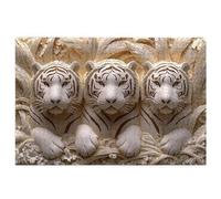 Puzzle 3000 Pieces Animal Adultes, Puzzle Tigre Blanc Adulte, Grand Puzzles Bois avec Boite Cadeau, Jeu de Concentration pour Adultes, 3000 Pieces Puzzles Décoration Murale Maison, Cadeau Femme, Z-66