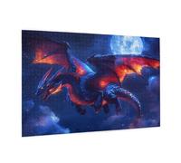 Puzzle 3000 Pièces Animal Puzzle Adultes Dragon Motif avec avec Boîte Cadeau, DIY Wooden Puzzl Enjoy Activités de défi Familial pour Tableau Decoration Murale, Cadeau Homme/Femme 81 x 122 cm -1356Y