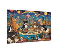 Puzzle 3000 Pièces Animal Puzzle Adultes Faire La Fête Motif avec Avec Boîte Cadeau,DIY Wooden Puzzl Enjoy Activités de défi Familial, Tableau Decoration Murale,Cadeau Homme/Femme 81 x 122 cm -197Y