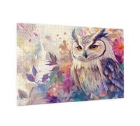 Puzzle 3000 Pièces Animal Puzzle Adultes Hibou Motif avec avec Boîte Cadeau, DIY Wooden Puzzl Enjoy Activités de défi Familial pour Tableau Decoration Murale, Cadeau Homme/Femme 81 x 122 cm -186Y