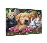 Puzzle 3000 Pièces Animal Puzzle Adultes Intéressant Motif avec Avec Boîte Cadeau,DIY Wooden Puzzl Enjoy Activités de défi Familial, Tableau Decoration Murale,Cadeau Homme/Femme 81 x 122 cm -216Y