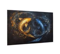 Puzzle 3000 Pièces Animal Puzzle Adultes Poisson Koï Motif avec avec Boîte Cadeau,DIY Wooden Puzzl Enjoy Activités de défi Familial, Tableau Decoration Murale,Cadeau Homme/Femme 81 x 122 cm -159Y