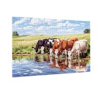 Puzzle 3000 Pièces Animal Puzzle Adultes Vache Motif avec Avec Boîte Cadeau, DIY Wooden Puzzl Enjoy Activités de défi Familial pour Tableau Decoration Murale, Cadeau Homme/Femme 81 x 122 cm -189Y