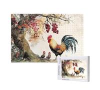 Puzzle 3000 Pièces Animal Puzzle Coq Motifs,Puzzles Bois Adulte avec Boîte Cadeau,Loisirs Créatifs Adultes DIY Activite Manuelle,Cadeau Anniversaire Homme Femme,Décoration Intérieure,81x122cm,p60t